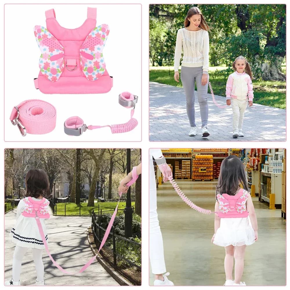 Butterfly Anti-Lost Safety Harness Backpack with Wrist Leash
